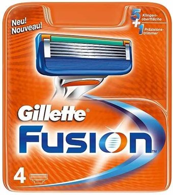 Gillette Fusion -parranajokone - 4 kpl.