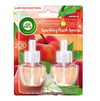 Air Wick -täyttö Sähköiseen Ilmanraikastimeen - 2 x 19 ml - Sparkling Peach Sunrise