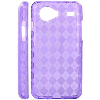 Ruudullinen kansi Galaxy S Advance (violetti)