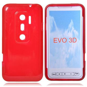 Silikonikotelo HTC EVO 3D -puhelimelle (punainen)