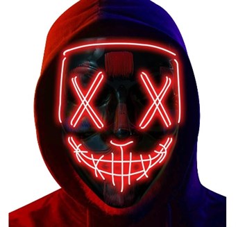 The Purge - LED - Maski - Neon Punainen