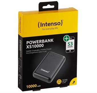 Intenso - Powerbank XS10000 - 53+ Timers Hurtiglading med USB-C