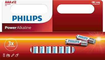 Philips Power Alkaline AAA - 12 kpl