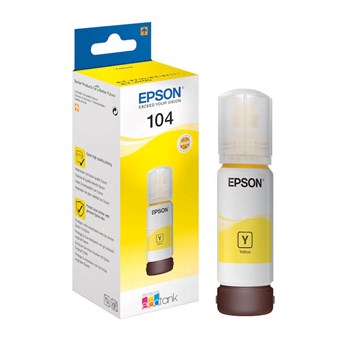 Epson 104 gul blækrefill 70 ml original C13T00P440