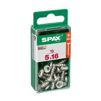 Screw Box SPAX Wirox Puu Pyöreäpäinen suutin 16 Kappaletta (5 x 16 mm)