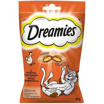 Snack for Cats Dreamies Makeiset Kana Pihvi 60 L 60 g