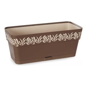 Self-watering planter Gaia Ruskea Muovinen (13,3 x 12,3 x 29,3 cm)