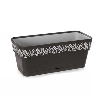 Self-watering planter Gaia Antrasiitinharmaa Muovinen (13,3 x 12,3 x 29,3 cm)