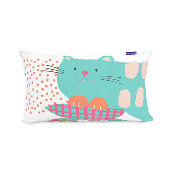 Tyynysuoja HappyFriday Moshi Moshi Cat & Mouse Monivärinen 50 x 30 cm