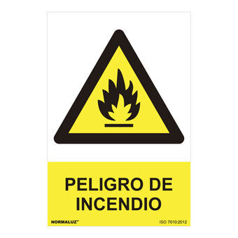 Kyltti Normaluz Peligro de incendio PVC (30 x 40 cm)