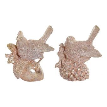 Koristehahmo DKD Home Decor Hartsi Paukštis (2 pcs) (11 x 6 x 11 cm)