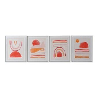 Maalaus DKD Home Decor Pastel Rainbow (40 x 2.5 x 50 cm)