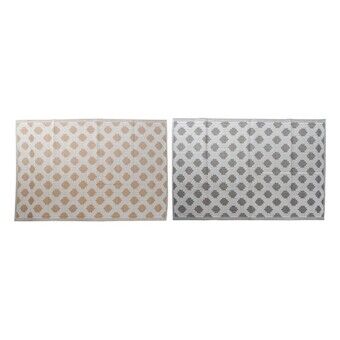 Matto DKD Home Decor Musta Harmaa polypropeeni (2 pcs) (150 x 210 x 1 cm)