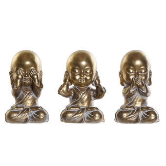 Koristefiguuri DKD Home Decor Resin Oriental Monk (3 kpl)