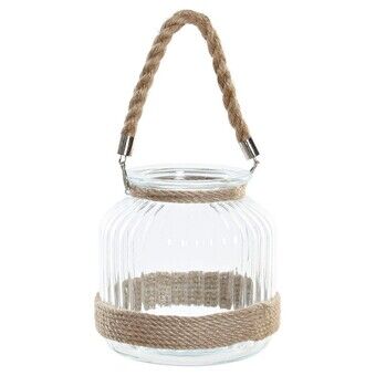 Kynttilänjalka DKD Home Decor Crystal Transparent Rauta (19 x 19 x 18 cm)