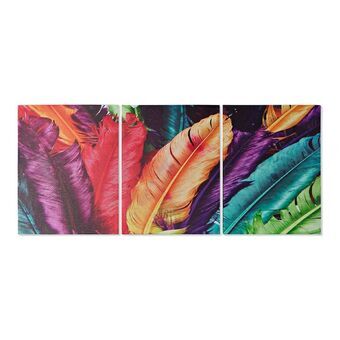 Maalaus DKD Home Decor S3013634 Kangas Höyhenet (30 x 1,8 x 40 cm)