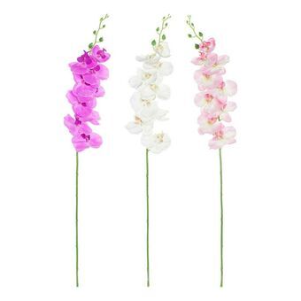 Koristekukat DKD Home Decor Valkoinen Pinkki Polyesteri Muovinen Liila (3 pcs) (14 x 7 x 91 cm)