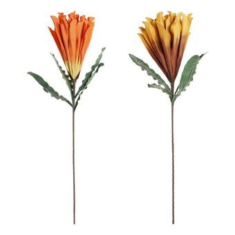 Koristekukat DKD Home Decor Keltainen Oranssi EVA (etyylivinyyliasetaatti) (2 pcs)