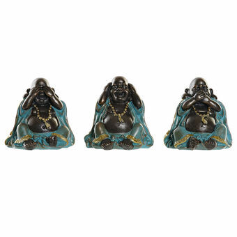 Koristehahmo DKD Home Decor Hartsi Buddha (3 pcs) (7.5 x 6 x 8 cm)