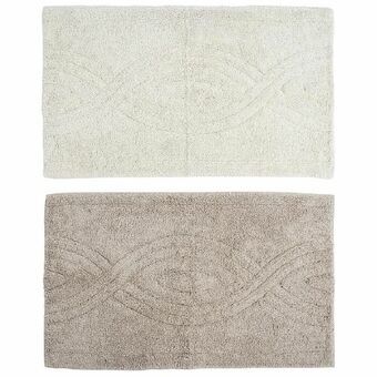 Matto DKD Home Decor Ruskea Beige Puuvilla (2 pcs) (80 x 50 x 2 cm)