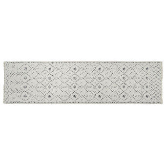 Matto DKD Home Decor Valkoinen Harmaa Polyesteri Puuvilla (60 x 240 x 1 cm)