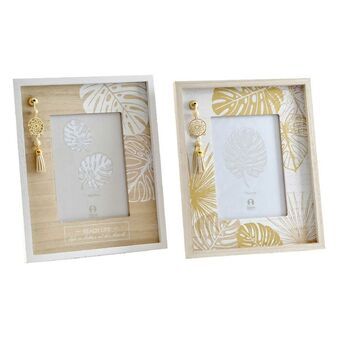 Kuvakehys DKD Home Decor Puu Kristalli Trooppinen (2 pcs) (13 x 18 x 18 cm)