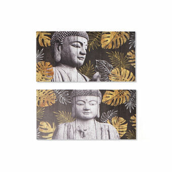 Maalaus DKD Home Decor Buddha Itämainen (80 x 1,8 x 40 cm) (2 osaa)