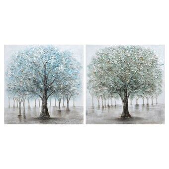 Maalaus DKD Home Decor Puut (80 x 3 x 80 cm) (2 pcs)