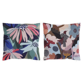 Tyyny DKD Home Decor Polyesteri Monivärinen Mikrokuitu (45 x 10 x 45 cm) (2 pcs)