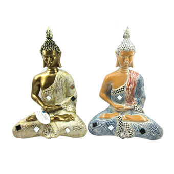 Koristehahmo DKD Home Decor Buddha Hartsi (18.2 x 11 x 27 cm) (2 pcs)