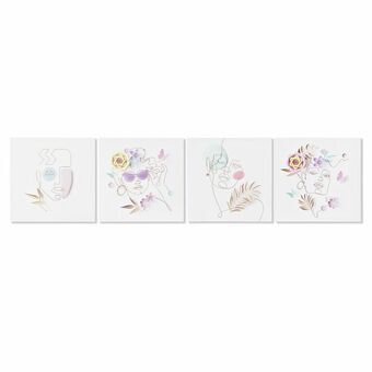 Maalaus DKD Home Decor Abstrakti Moderni (40 x 1,8 x 40 cm) (4 osaa)