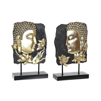 Koristehahmo DKD Home Decor Buddha MDF Hartsi (22 x 8 x 34,5 cm) (2 osaa)