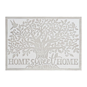 Seinäkoriste DKD Home Decor Luonnollinen MDF Valkoinen Boho (40 x 1 x 28 cm)