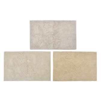 Kylpymatto DKD Home Decor Beige Ruskea Puuvilla Vaaleanruskea (80 x 50 x 1 cm) (3 osaa)