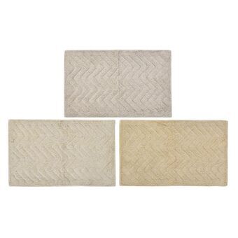 Kylpymatto DKD Home Decor Beige Ruskea Puuvilla Vaaleanruskea (80 x 50 x 1 cm) (3 osaa)