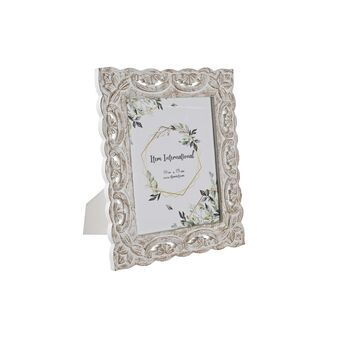 Kuvakehys DKD Home Decor Kristalli Valkoinen Puu MDF Shabby Chic (30 x 1,5 x 35 cm)