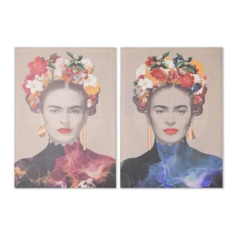 Maalaus DKD Home Decor Frida (50 x 1,8 x 70 cm) (2 osaa)