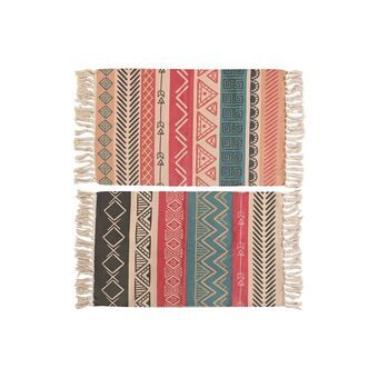 Matto DKD Home Decor Urban Monivärinen Hapsu (60 x 90 x 0,5 cm) (2 osaa)