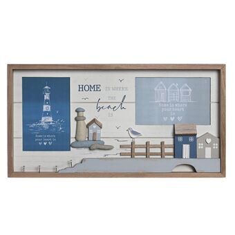 Kuvakehys DKD Home Decor Sininen Valkoinen Puu MDF Välimeren (40 x 2,5 x 21 cm)