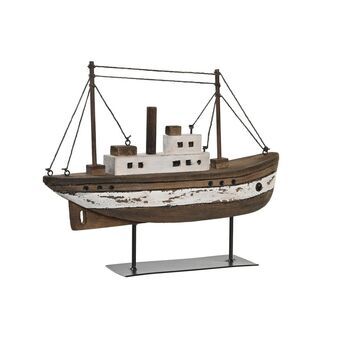 Koristehahmo DKD Home Decor Vanhahtava viimeistely Monivärinen Seilori Barco (29 x 7 x 23 cm)