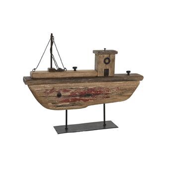 Koristehahmo DKD Home Decor Vanhahtava viimeistely Metalli Ruskea Barco (38 x 8 x 30 cm)