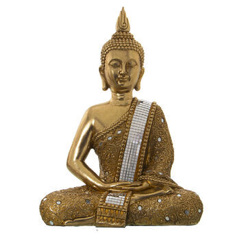 Koristehahmo Alexandra House Living Kullattu Muovinen Buddha 18 x 30 x 40 cm