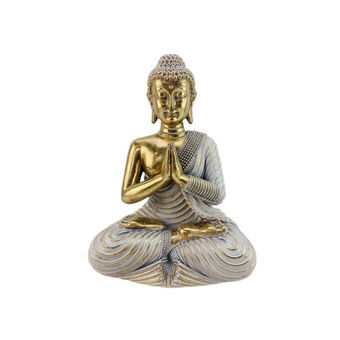 Koristehahmo Romimex Kullattu Hartsi Buddha 18 x 25 x 14 cm