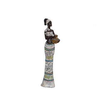 Koristehahmo Romimex Ruskea Hartsi Afrikkalainen nainen Maljakko 11 x 41 x 7 cm