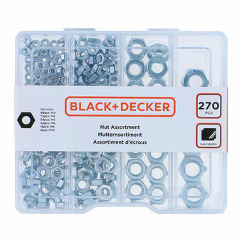 Set Mutterit Black & Decker 270 Kappaletta