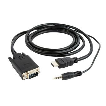 VGA - HDMI-adapteri audiolla GEMBIRD A-HDMI-VGA-03-6 Musta 1,8 m