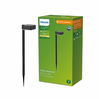 Puutarhan aurinkovaarna Philips Vynce 1,5 W 10,5 x 13,5 x 54 cm Musta Muovinen Neliö (2700 K) (Lämmin valkoinen) (1 osaa)