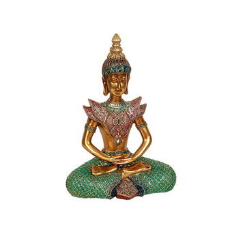 Koristehahmo Romimex Kullattu Hartsi Buddha 21 x 29 x 11 cm