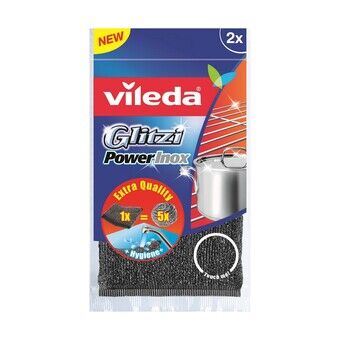 Pesusieni Vileda Glitzi Inox Power Harmaa Ruostumaton teräs