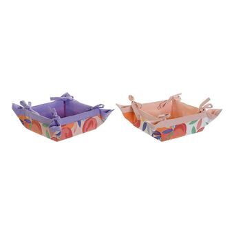 Kori DKD Home Decor Persikka Pinkki Puuvilla Liila (2 pcs)